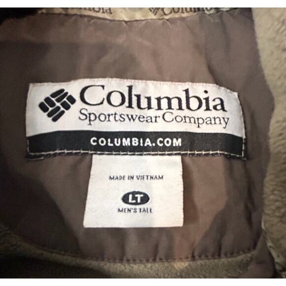 Columbia Mens Tall Brown & Olive Full-Zip Jacket With Fleece Lining Size LT - Picture 7 of 7